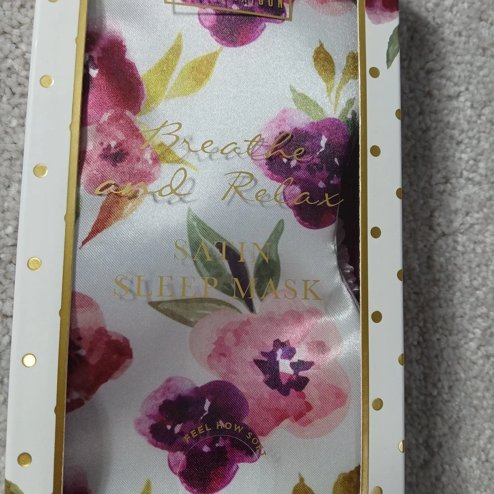Belle Mason Luxury Satin Floral Print Sleep Mask New In Box